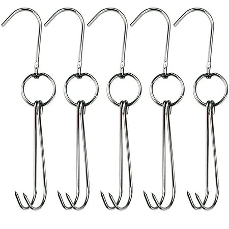

Bestonzon 5pcs Chinese Bacon Hanging Hooks Sausage Hooks Kitchen Meat Fish Hooks Roast Duck Hook