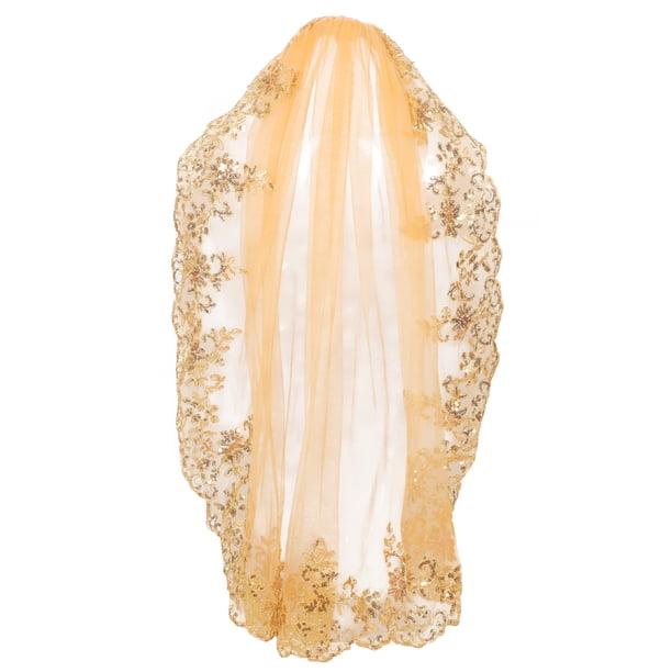 Bridal Veil Boda Bride Long Veil Party Bride Sequins Sequins Velo mujer decoración del cabello accesorio