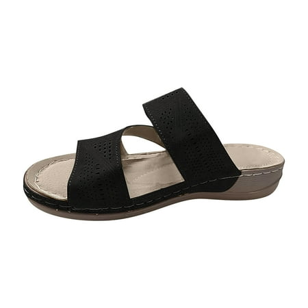 

Rdeuod Shoes Women Women S Leisure Vacation Comfortable Hollow Open Toe Wedge Beach Sandals Womens