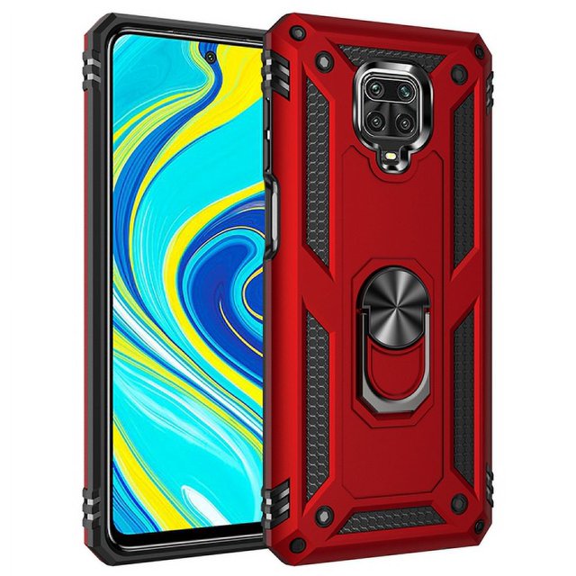 Funda de teléfono para Xiaomi Redmi Note 9 Pro y Redmi Note 9S de Uso Rudo Shockproof + Cristal 9D