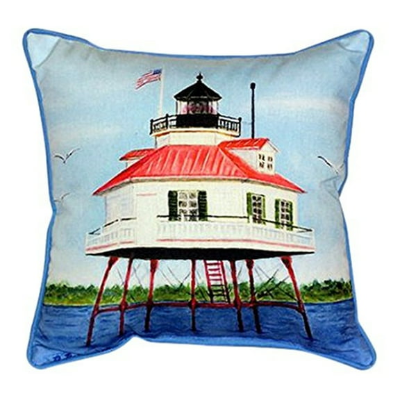 Betsy Drake Drum Point Lighthouse Extra Large Zippered Pillow 22x22