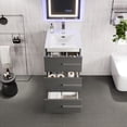 thumbnail image 4 of Eviva Deluxe 20"W x 18"D Gray Freestanding Bathroom Vanity with White Porcelain Integrated Sink, 4 of 11