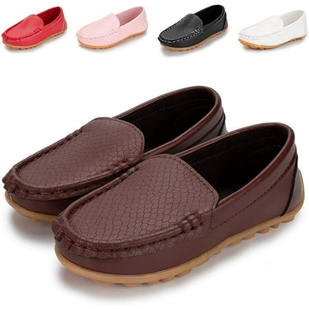 

Toddler Little Kids Boys Girls Loafers Dress Shoes Soft Sip On Moccasin Flat Boat Casual Shoes