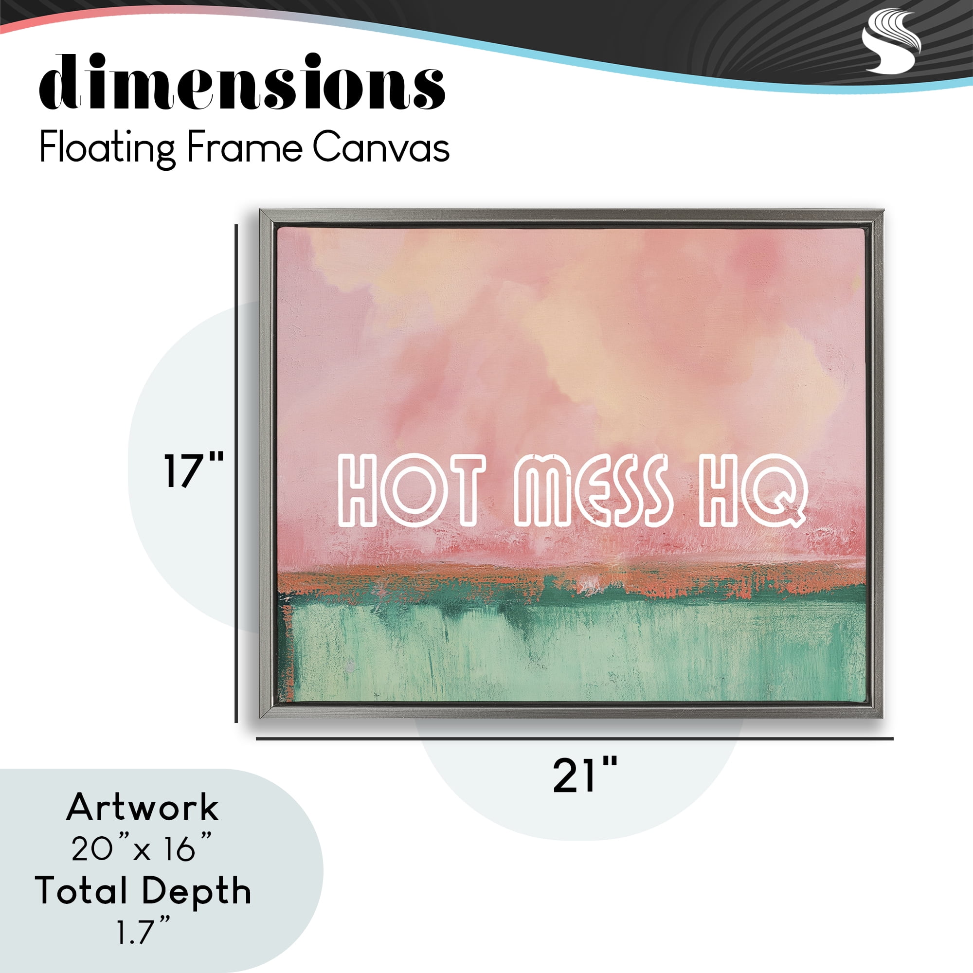 Stupell Industries Hot Mess Headquarters Gray Framed Floater Canvas Wall Art, design by Gina Kelly