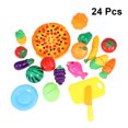 thumbnail image 2 of 24PCS Cutting Toy Nontoxic Plastic Durable Simulation Cartoon Pizza Cutting Toy for Children, 2 of 6