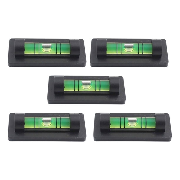 Mini transportador de nivel de burbuja, 5 piezas, regla de nivel horizontal portátil de tamaño pequeño, instrumento de nivelación para estante de TV d