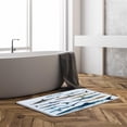 thumbnail image 2 of Shark Bath Mat Ocean Themed Fish Marine Sealife Boys Teens Various Sharks Blue Bath Rugs for Bathroom Kitchen,17.8"x29.5" and 16"x48", 2 of 5