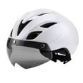 thumbnail image 4 of Casco de bicicleta con visera protectora extraíble y cómodo, resistente a los golpes. Blanco, 4 of 9