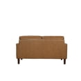 thumbnail image 3 of Porter Designs Soria Top-Grain Leather Loveseat - Brown, 3 of 4