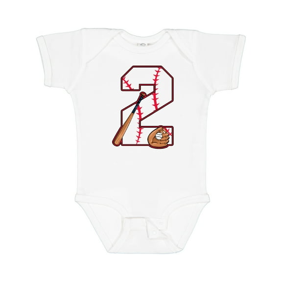 Inktastic Baseball Second Birthday- two years old Boys or Girls Baby Bodysuit
