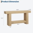 thumbnail image 3 of Farmhouse Console Dining Table, 2-Tier Long Sofa Table with Open Storage for Living Room, Hallway, Foyer, Narrow Entryway Table, Easy Assembly, 3 of 7