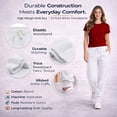 thumbnail image 5 of BILLIONHATS 24 Pack of Wholesale Womens Jogger Sweatpants, Bulk Comfy Fleece-Lined Joggers with Ribbed Cuffs for Charities & Homeless Shelter Donations, Color White, Size X-Large, 5 of 7