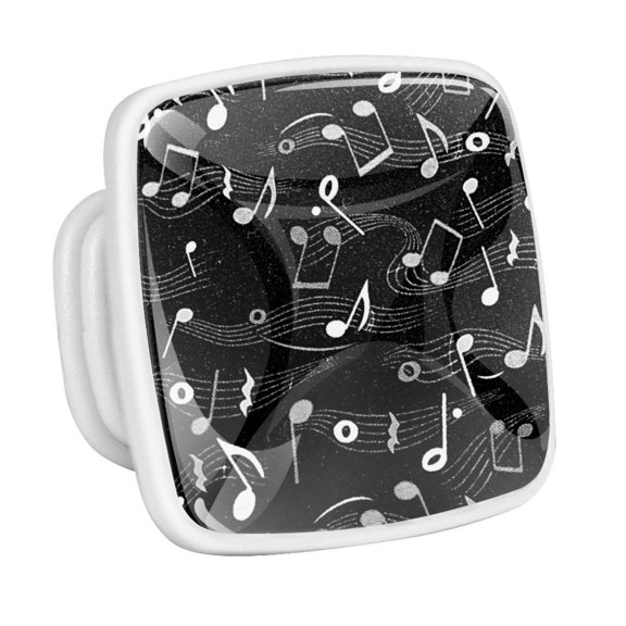 4PCS Square Cabinet Fluorescence Knob Glowing in the Dark Furniture Drawer Pulls Handle with Screws Musical Note