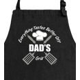 thumbnail image 2 of ThisWear Grill Gifts for Dad Everything Tastes Better Off Dad's Grill Black Apron BBQ Two Pocket Apron Black, 2 of 7