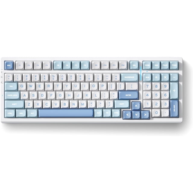 Teclado inalámbrico para juegos MCHOSE G98 PRO con tres modos azul y blanco