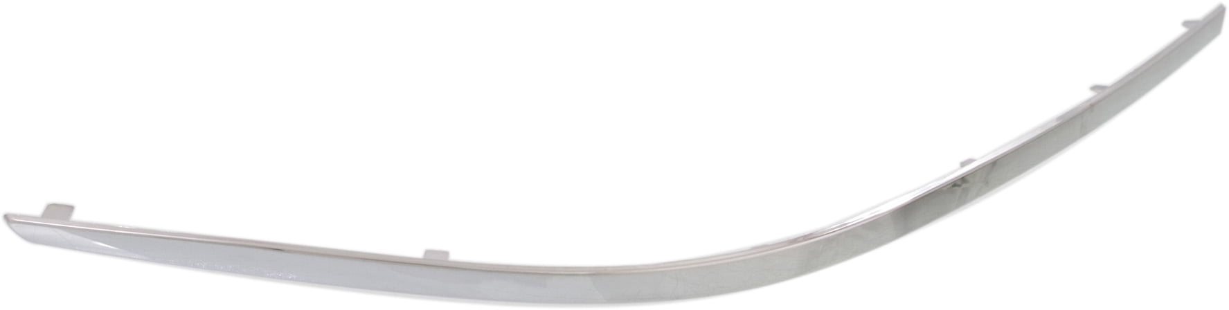 Bumper Trim Compatible With 2010-2013 Mercedes Benz E350 E550 Front, Right Passenger Side, Outer Chrome