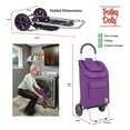 thumbnail image 3 of dbest products Trolley Dolly, Purple Shopping Grocery Foldable Cart, 3 of 6