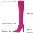 thumbnail image 3 of BONIXOOM Winter Boots For Women High Heel Rubber Slip-On Knee-High Winter Hot Pink, 3 of 8