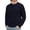 Dark Blue, variant on Miqool Men's Pullover Sweater Cable Knit Chunky Sweater Classic Casual Crewneck Sweaters with Ribbing Edge