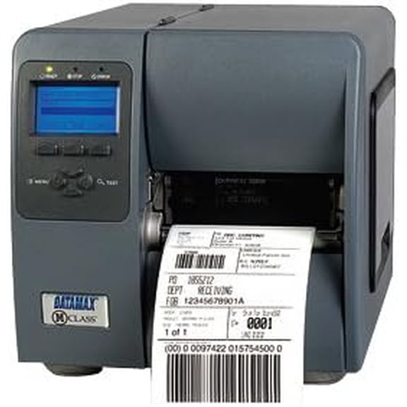 Restored Datamax M-Class 4210 4" Direct Thermal / Thermal Transfer Label Printer 203 DPI, 10 IPS, USB/Serial/Parallel/Ethernet, Internal Rewinder, Monochrome, US Plug (Refurbished)