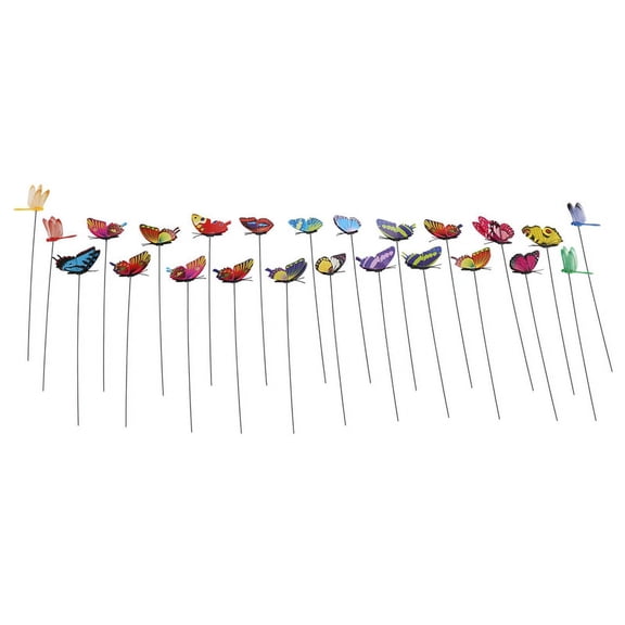 20 Pieces Garden Butterflies Stakes And 4 Pieces Dragonflies Stakes Garden Ornamentk2447