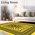 thumbnail image 2 of ODIKA 2'x3' Machine Washable Non-Slip Area Rug, Sunburst Medallion with Interlocking Petal Motifs and Art Detailing High Traffic Rug, Yellow, 708123, 2 of 7
