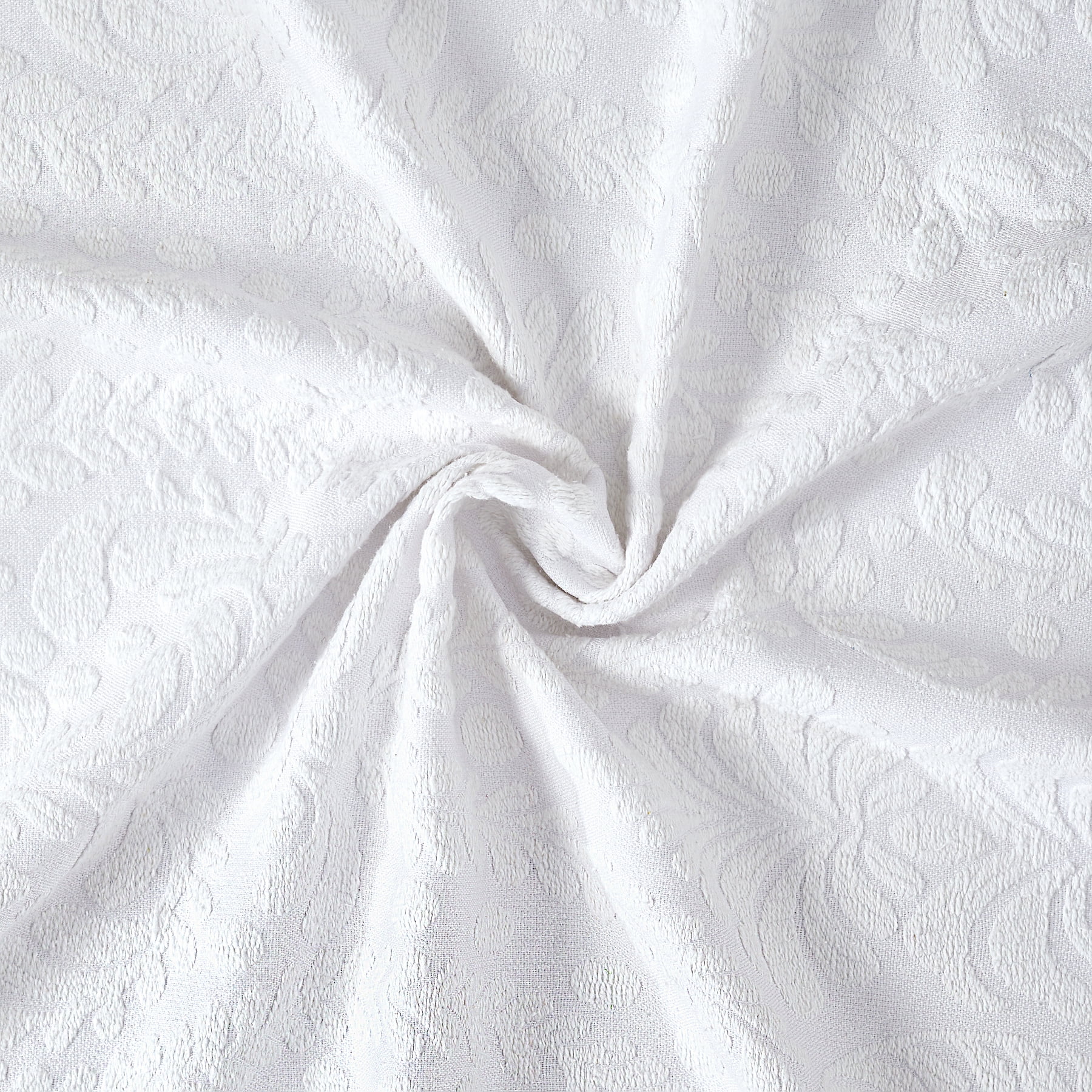 Superior 3 Piece Aspen Cotton Blend White Bedspread Set, Full