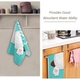 thumbnail image 3 of Dreamtimes Funny Bunny Bottom Hand Towels 2 PCS, Green Happy Easter Kitchen Towel Ultra Soft and Highly Absorbent,Decorative Fingertip Face Towel for Bathroom Hotel, 28.3"x14.4", 3 of 6