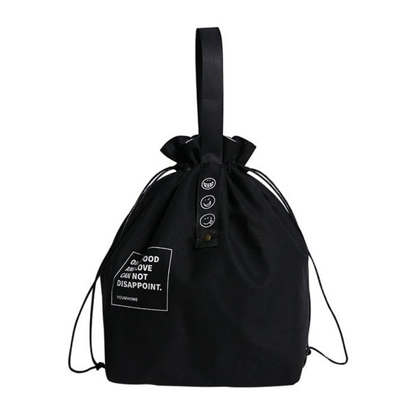 Bolsa térmica para almuerzo, sencilla, con cordón, para acampar al aire libre, picnic, escuela y trabajo.