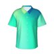 thumbnail image 1 of Fotbe blue green colors Camisa Hawaiana para Hombre Unisex – Camisa Casual de Verano con Botones de Manga Corta de Algodón y Lino,Small, 1 of 7