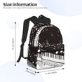 thumbnail image 2 of Easygdp Piano Keys With Musical Notes Mochila Casual para Portátil, Mochila para Escuela, Viajes, Negocios, 2 of 6