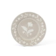 thumbnail image 4 of Martha Stewart Maiden Crown 12-Piece Taupe Dinnerware Set – Vegan Bone China Ceramic Plates & Bowls – Floral Design – Service for 4, 4 of 10