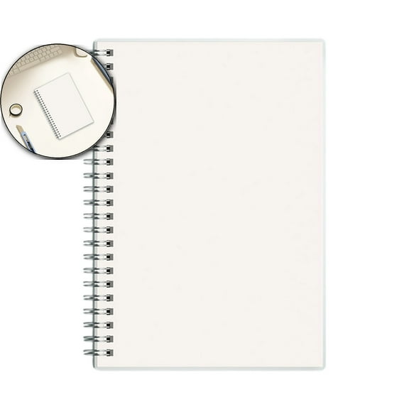 WNFJR Wide Ruled Notebook, Soft Yellow Cover Spiral Notebook, Memo Notepad Sketchbook, Office Business Diary Spiral Book Journal