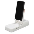 thumbnail image 3 of Soporte para Teléfono Móvil con Altavoz Bluetooth Sonido Envolvente HD Ajustable Blanco Bling Bling, 3 of 12