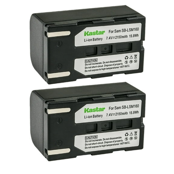 Kastar SB-LSM160 Battery 2-Pack Replacement for Samsung SC-DC165, SC-DC171, SC-DC171U, SC-DC173, SC-DC173U, SC-DC175, SC-DC563, SC-DC564, SC-DC565, SC-DC575, VP-D351, VP-D352, VP-D353 Camera