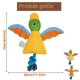 thumbnail image 4 of Squeaky dog toy rope, puppy teething toy hard chewing dog toy plush, 4 of 5