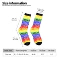 thumbnail image 2 of Wukai Chaussettes Mi-Mollet à Imprimé Teinture sur Nœuds Coloré Contrasté, Design Imprimé 3D Chaussettes Adultes, Chaussettes de Sport Haute Élasticité Respirantes, Adaptées pour Quotidien, Unisexe, 2 of 6
