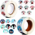 thumbnail image 1 of 1000 piezas de pegatinas de regalo de Navidad, pegatinas de regalo de vacaciones de Navidad, pegatinas de Navidad redondas, pegatinas de regalo autoadhesivas de Navidad, pegatinas de etiquetas de Navidad, Papá Noel, muñeco de nieve esquí esquí Gafas de esquí, 1 of 5