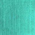 thumbnail image 1 of Ahgly Company Indoor Square Abstract Turquoise Blue Contemporary Area Rugs, 3' Square, 1 of 4