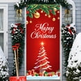 thumbnail image 1 of Linnome Christmas Door Decoration Kit - Santa Claus Themed Hanging Cloth with Border Stickers for Festive Entryways, 1 of 6