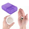 thumbnail image 4 of Unique Bargains Durable 9 Grids Double Layer Pill Case Purple, 4 of 6