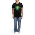 thumbnail image 4 of CafePress - Introverts Unite Women's Dark Pajamas - Women's Short Sleeve Print T-Shirt and Pants Dark Cotton Pajama Set, 4 of 7