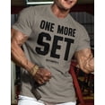 thumbnail image 2 of Gymish One More Set Workout Shirt for Men – Motivational Gym Tee, Funny Lifting T-Shirt, Warm Grey, Medium, 2 of 6