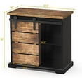 Sideboard Coffee Modern Farmhouse Buffet Station Sliding Barn