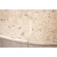 thumbnail image 3 of Bowery Hill Contemporary Round Stone Top Coffee Table in Alabaster Travertine, 3 of 11
