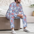 thumbnail image 7 of Lsque Cartoon Poodle Dog Pattern Long Sleeve Pajama Set for Men - Soft 2-Piece Sleepwear and Loungewear Set with Pockets, Comfy Nightwear-Large, 7 of 7