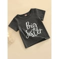 thumbnail image 3 of Baby Romper / Kids T-Shirt Letter Print Short Sleeve Round Neck Breathable Brothers and Sisters T-Shirt / Jumpsuit, 3 of 9