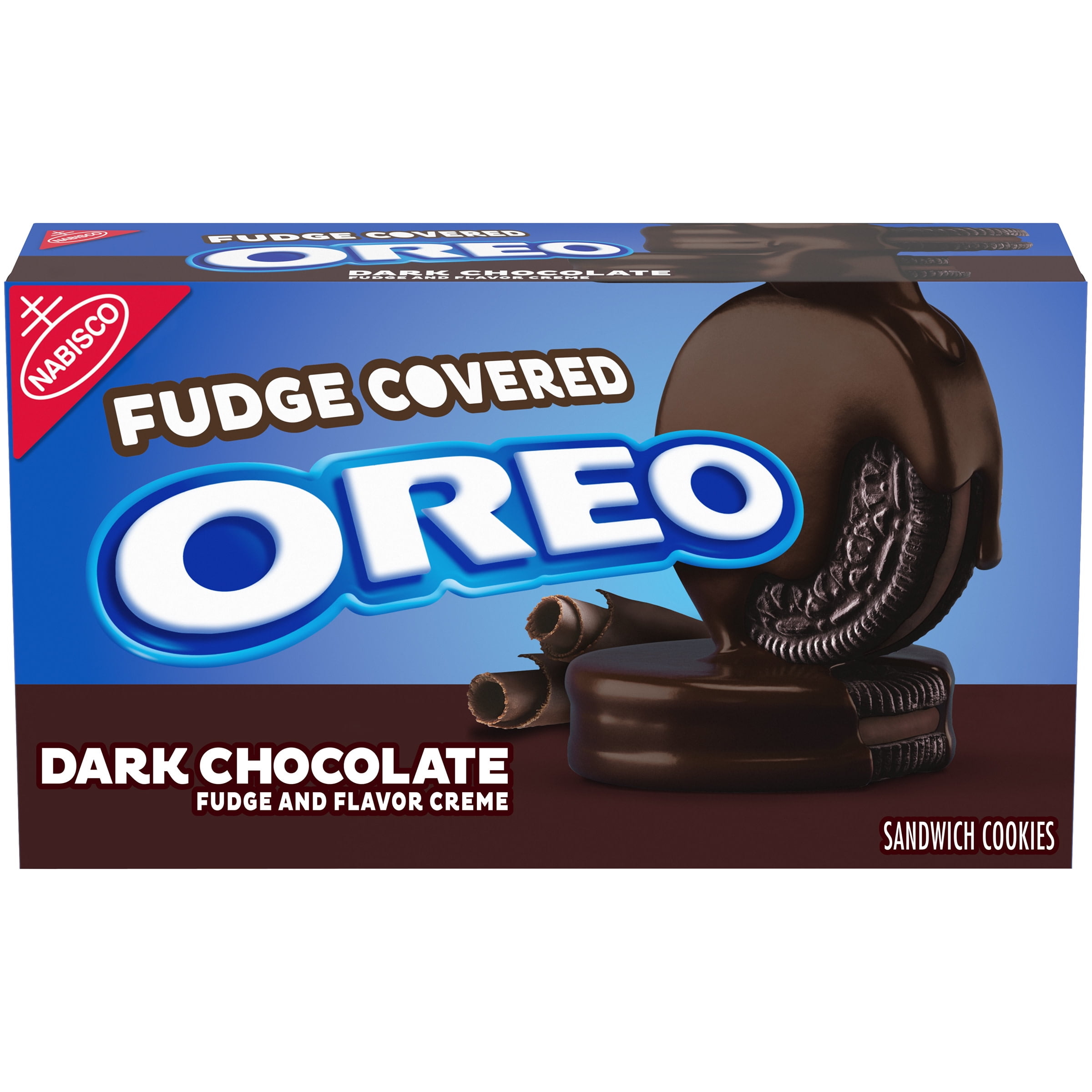OREO Dark Chocolate Fudge Covered Dark Chocolate Crème Sandwich Cookies