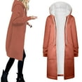 thumbnail image 2 of WEAIXIMIUNG Custom Sweatshirts Design Your Own Coat for G Womens Hoodies Coat Fall Winter Warm Pockets Drawstring Zipper Open Thin Hooded Jackets Long Cardigans Tops Outwear, 2 of 9