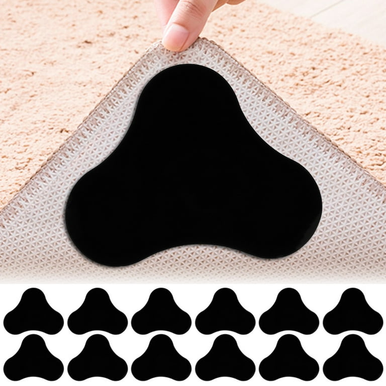 12Pcs Rug Gripper Anti-slip Carpet Gripper Reusable and Washable